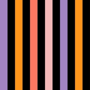 JUMBO Halloween Stripe Fabric Orange pink purple coordinate