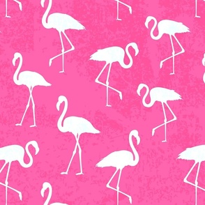 Flamingo pink seamless repeat retro fun