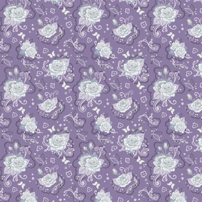 White Roses and Lace Lavender - Small