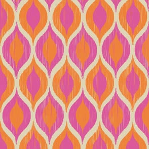 Orange and Pink Ikat - Vertical Large - search jigbuikat01