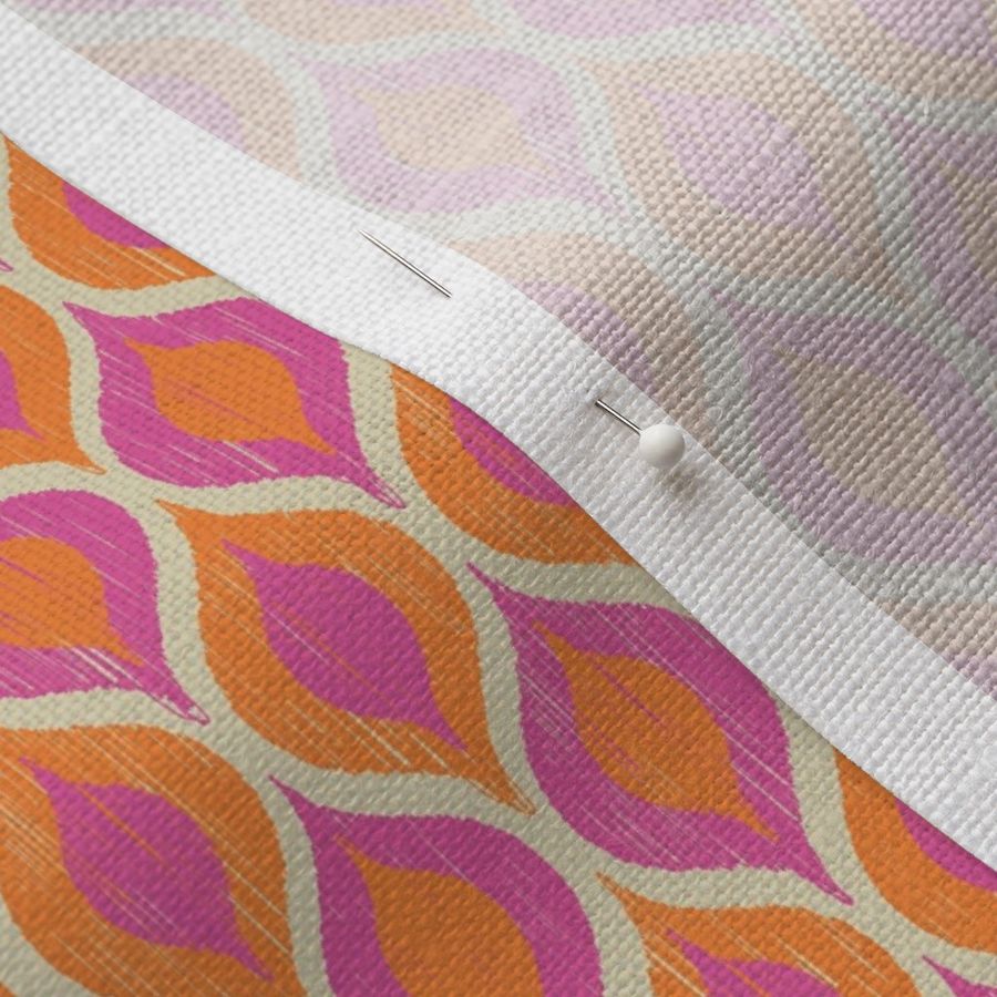 Orange and Pink Ikat - Vertical Small - search jigbuikat01