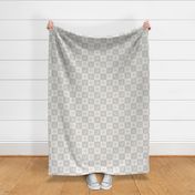 Celestial Sun, Moon and Stars Checkerboard in Soft Grey and White (3" tile) 