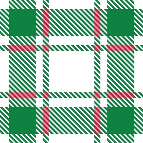 green and pink plaid pattern,plaid fabric large scale WB23