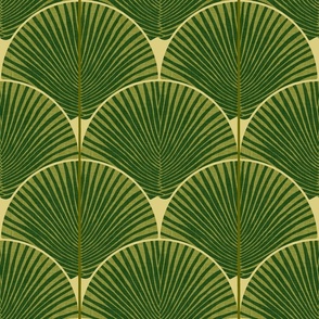 Japandi palms tropical green (MEDIUM)