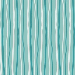 Teal and White Stripes