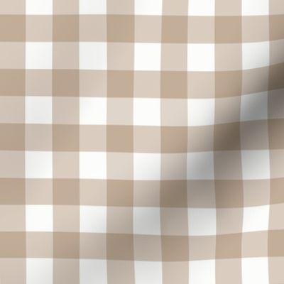 3/4" Gingham: Light Brown Gingham Check, Chestnut Buffalo Check, Buffalo Plaid