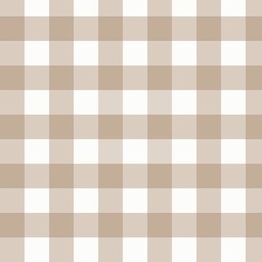 3/4" Gingham: Light Brown Gingham Check, Chestnut Buffalo Check, Buffalo Plaid