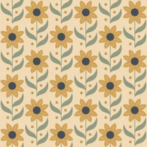 Textured geometric sunflowers medium