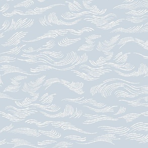 Waves Pale Blue Off White
