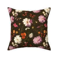jane's butterfly garden: moody florals, wildflowers, cottagecore, dark academia, butterfly floral wallpaper