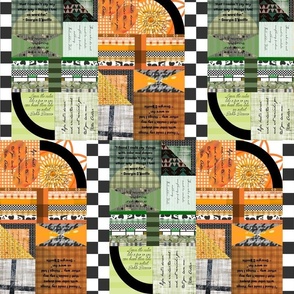 design collage - color mash-up - orange green