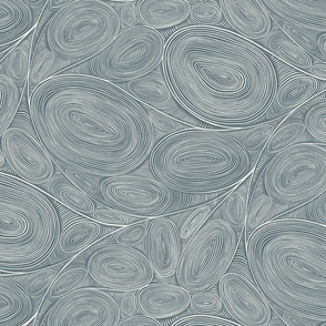 concentric doodle _ creamy white_ marble blue _ teal line