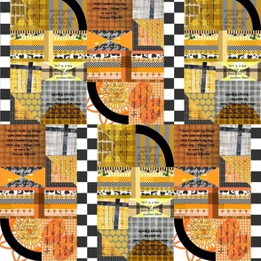 design collage - color mash-up - orange yelllow 