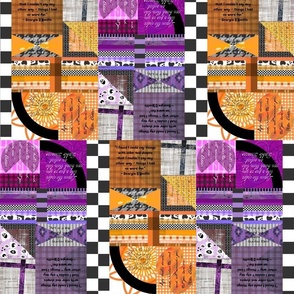 design collage - color mash-up - purple orange