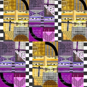 design collage - color mash-up - purple yelllow 