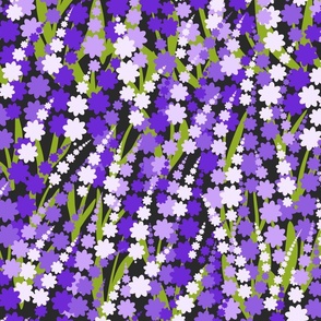 Purple shades floral design
