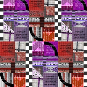 design collage - color mash-up - red purple
