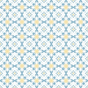 Blue Watercolor Diamond Daisy - Summer Flowers Collection 