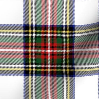 Stewart Dress tartan #1, c1850, 6"