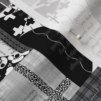 design collage - grey scale mash-up - black white greys