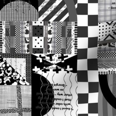 design collage - grey scale mash-up - black white greys
