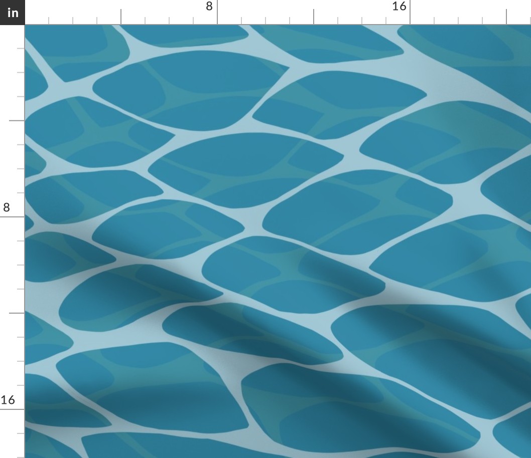 Deep blue sea texture water ripples netting