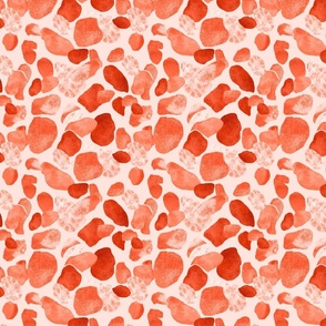 Abstract Coastal Terrazzo |  Coral  Peach Fuzz and Soft Pink Salmon by lenes_linien