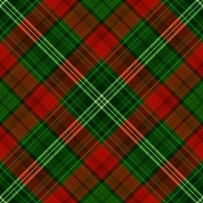 LARGE christmas plaid fabric - green and red tartan, tartan fabric, plaid  fabric, christmas plaid fabric - red and green 8in