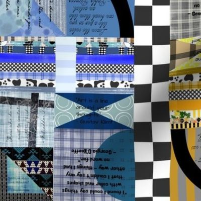 design collage - color mash-up - blue yellow