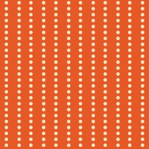 Cream Dots On Orange Background