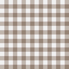 1/2" Taupe Gingham / coordinate for Gone Fishing designs