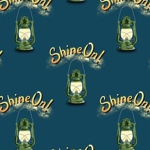 Shine On Camping Lantern on Navy