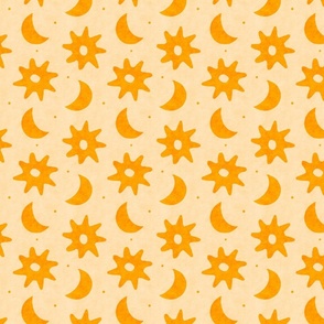 fun sun and moon orange