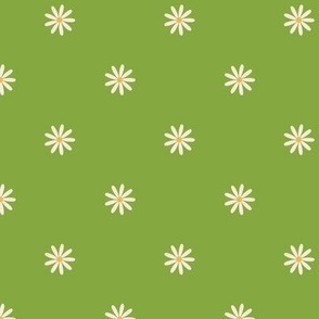 XS ✹ Traditional Daisies in Lime Green