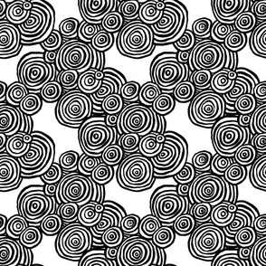 swirly circles black