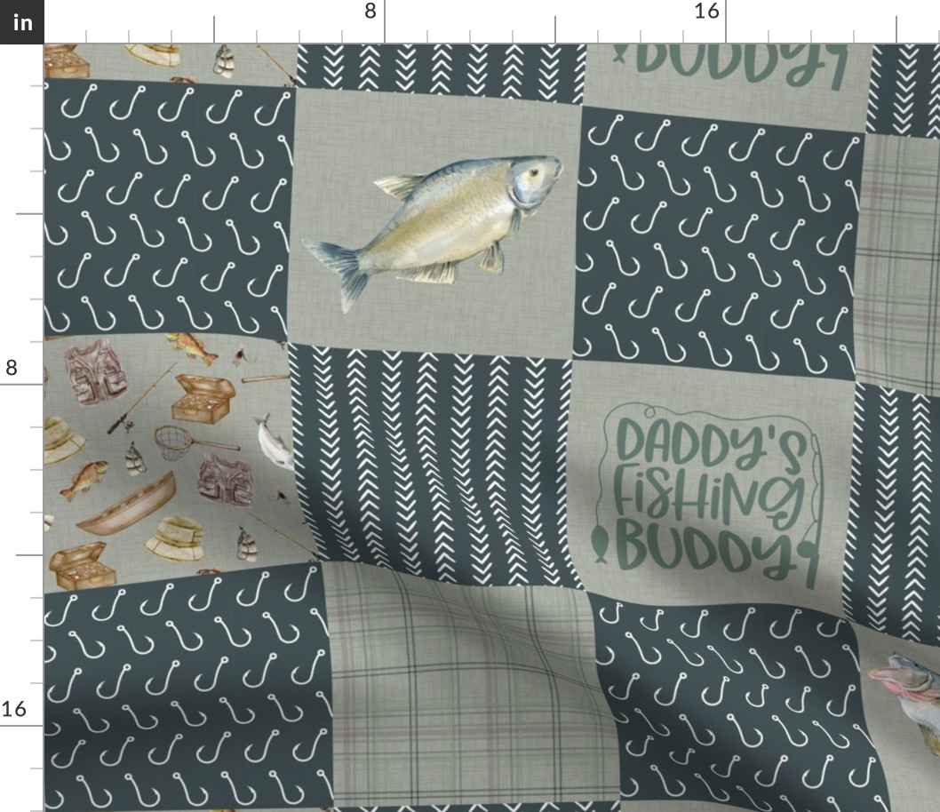 Daddys Fishing Buddy Patchwork