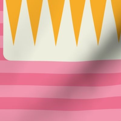 Happy-Birthday-Cake-pink-beige-with-horizontal-stripes-XL-jumbo-scale-for-wallpaper
