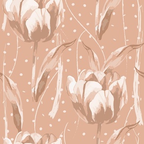 Lady Victoria's Neutral Elegance | Jumbo warm neutrals colors tulips
