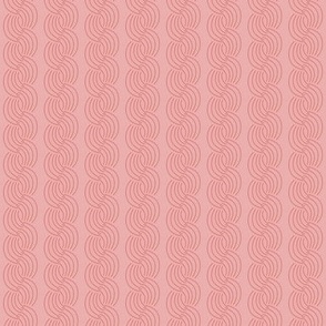 Medium // Organic Braided Stripes in Dusty Pink