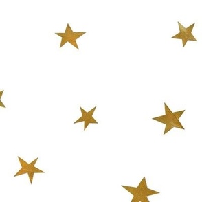 Gold stars on white