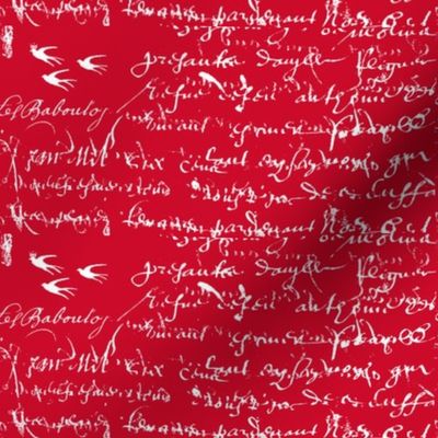 French Script Bold Red