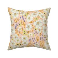 French country wildroses and lavender 12"