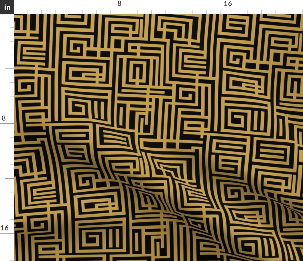 Geometric lines gold/black