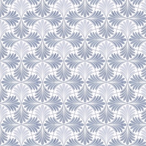 Neutral Art Deco Tiles Blue Gray Small