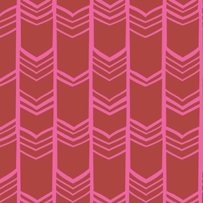 Pink and red toile coordinates_dark arrow stripes 