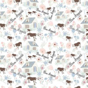French country linen  - French countryside in pastel colors