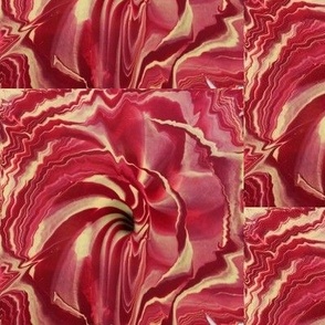 Red and White Peppermint Candy Stripes in Spin Art (trompe l'oeil) (small) (1444)
