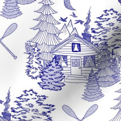 Cozy Cabin Tucked in the Woods Toile (Blueprint)