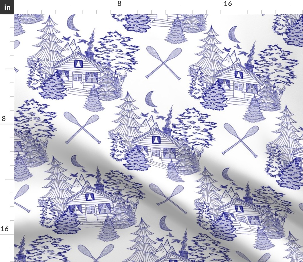 Cozy Cabin Tucked in the Woods Toile (Blueprint)