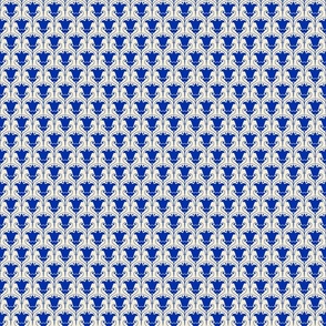 Geometric Tulips - Klein Cobalt Blue / Natural - MEDIUM